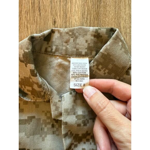 Children’s Military Brown Desert Digi Camo Camouflage Top Size 8 - Picture 2 of 3